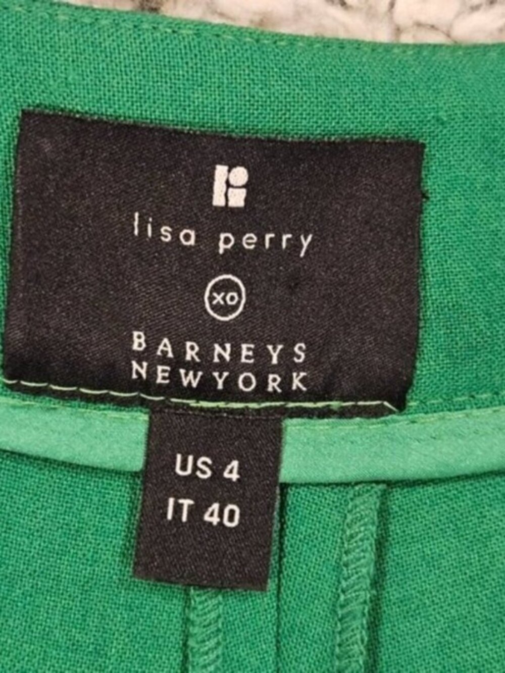 Lisa Perry Barneys New York SZ 4 Inspired 60's Kelly Green Festive Wide Leg Pant - Picture 4 of 14